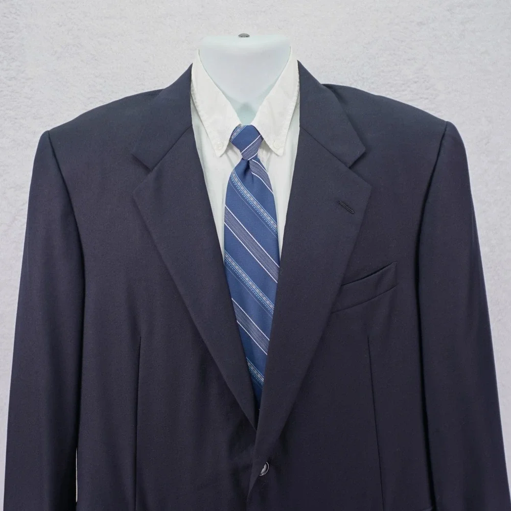 Hickey Freeman Boardroom Wool‎ Blue 2 Button Blazer 42R / Slim Fit 44R